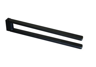 VIGOUR Handtuchhalter Derby V3 450 mm 2-armig schwenkbar schwarzmatt | V3DEHH45SM