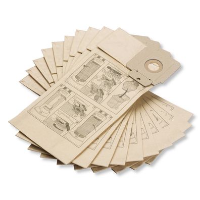 10 Original Kärcher Papier-Staubsaugerbeutel für CV 38/1 AU Filtertüten