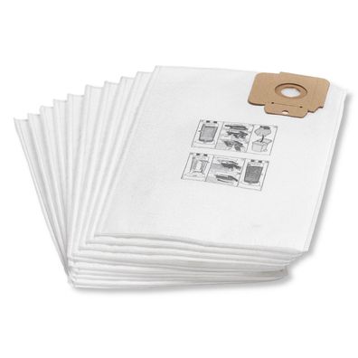 10 Original Kärcher Vlies-Staubsaugerbeutel für CV 38/1 JP Filtertüten