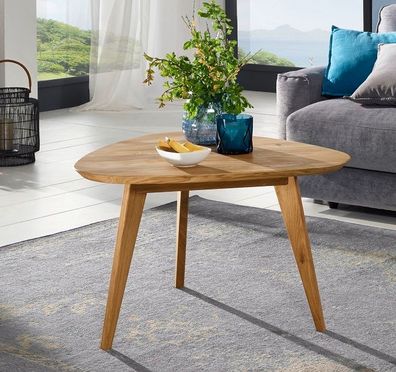 Couchtisch"'Bern" 67x73cm Wildeiche massiv geölt