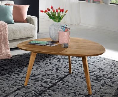 Couchtisch 'Bern' 95x104cm Wildeiche massiv geölt