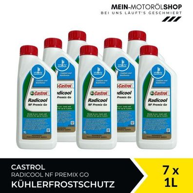 Castrol Radicool NF Premix Go Kühlerfrostschutz (-37 °C) gebrauchsfertig 7x1 Liter