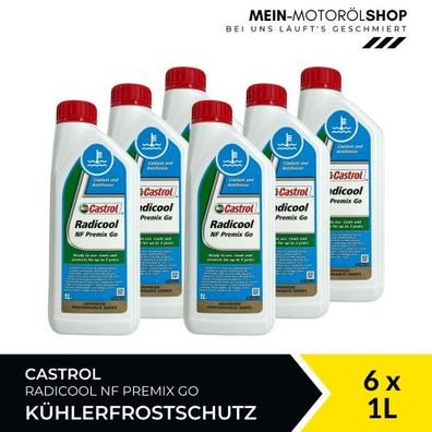 Castrol Radicool NF Premix Go Kühlerfrostschutz (-37 °C) gebrauchsfertig 6x1 Liter