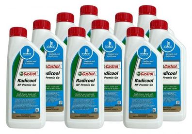 Castrol Radicool NF Premix Go Kühlerfrostschutz (-37 °C) gebrauchsfertig 10x1 Liter