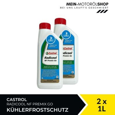 Castrol Radicool NF Premix Go Kühlerfrostschutz (-37 °C) gebrauchsfertig 2x1 Liter