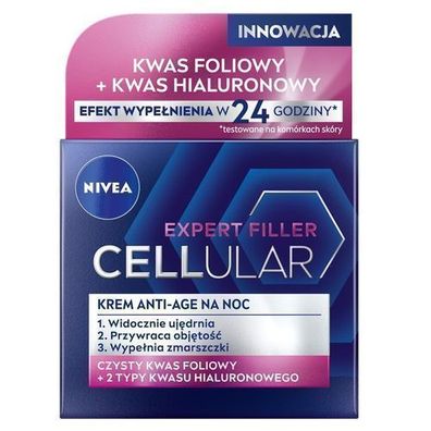 Nivea Cellular Anti-Age Nachtcreme mit Hyaluron, 50ml