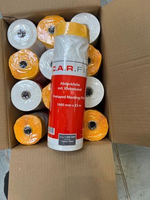 Abdeckfolie mit Klebeband - 1600 mm x 33 m - Profiqualität