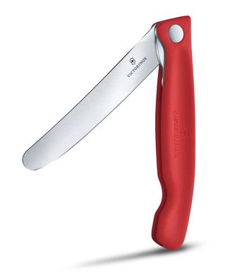 Swiss Classic, Picknick Messer, 11cm, gerade, rot, ox