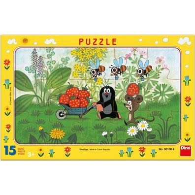 DINO Puzzle Maulwurf und Erdbeeren 15 Teile