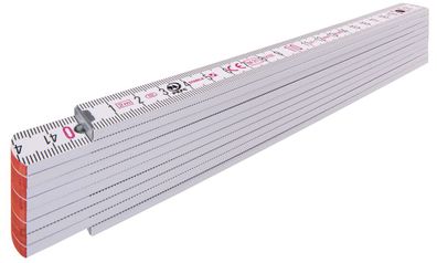 Stabila Gliedermaßstab 2 m Holz Type 1707 Weiß