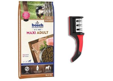 15kg Bosch Adult Maxi Hundefutter+ Gratis Messerschärfer 3-Stufen