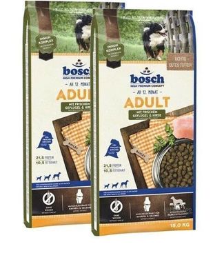2x15kg Bosch Adult Geflügel & Hirse * * * TOP PREIS * * *