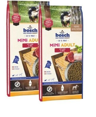 2x15kg Bosch Adult MINI Lamm & Reis TOP PREIS