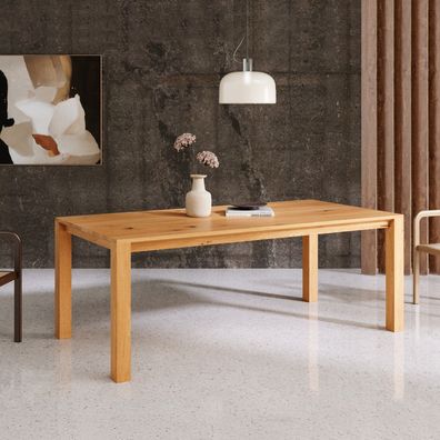 Skandinavischer Plain-Tisch, Massivholz Eiche