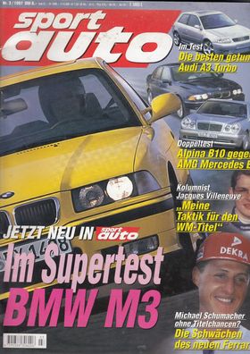 sport auto 3/1997, BMW M3, AMG, Alpina, Audi A3, Formel 1, Barbus