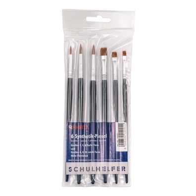 Premium Creative Synthetik Farb Pinsel Set 6 tlg. Pinselset