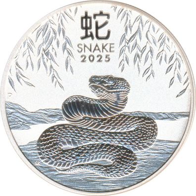 Australien Lunar 3 - 2025 Jahr der Schlange 1 Oz Silber