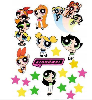 Tortenaufleger Powerpuff Girls Personalisierter Essbare Tortendekoration Fondant P3