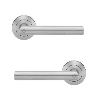 Türgriff ER28 KD Basic Karcher Türdrücker Rosette OS Edelstahl matt Türklinke