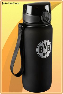 Borussia Dortmund Tritan Trinkflasche schwarz Sport-Flasche BVB 0,65 Liter NEU