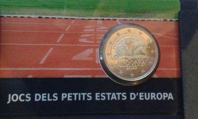 Original 2 euro 2025 PP Andorra Kleinstaatenspiele im Etui - Aufl. nur 4000 Ex