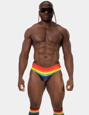 barcode Berlin - Swim Brief Rainbow weiß S M L XL Badehose gay sexy 92041/200