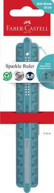 Faber Castell Lineal 15 cm bruchsicher Sparkle ocean