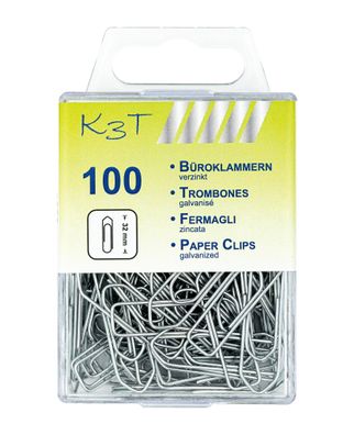 TSI Büroklammern 32mm spitz verzinkt 100 Stück