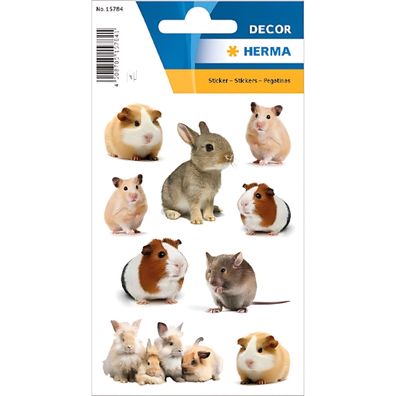 Herma Sticker DECOR Tiere Nagerfamilie 3 Bl