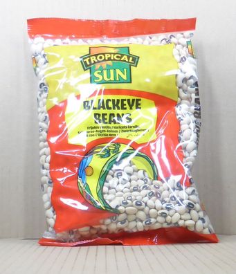 500gr. Blackeye Beans/Schwarzaugen Bohnen getrock. Tropical Sun, Jamaika