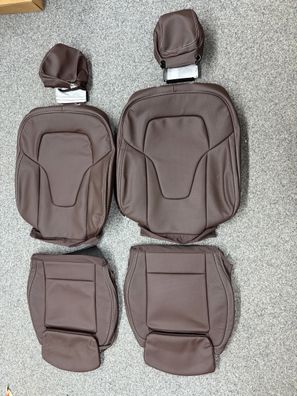 2 X Mercedes-Benz V-Klasse W447 Sitzbezug Komplett Kunstleder BRAUN NEU