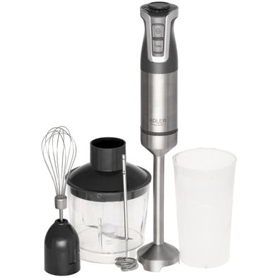 Adler AD 4627 G Stabmixer-Set 1800 W, 20 Geschwindigkeitsstufen + Turbo in Grau