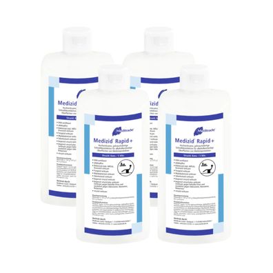 Meditrade Medizid Rapid+ Flächendesinfektion 4x 500ml Sprühflasche