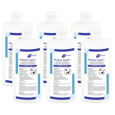 Meditrade Medizid Rapid+ Flächendesinfektion 6x 500ml Sprühflasche