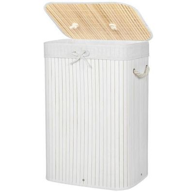 Wäschekorb Wäschesammler Wäschebox Bambus Wäschetonne Wäschesack Korb 72L