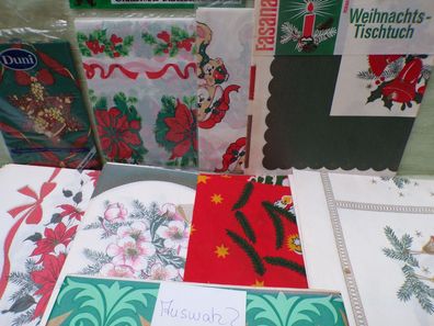 alte Papier Vlies Tischdecken Plastic Dunicel Fasana Weihnachten RAR