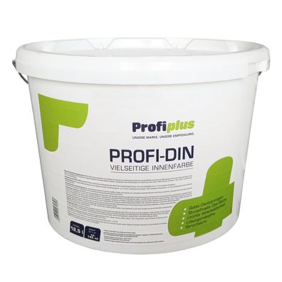 Profiplus Innenfarbe weiß PROFI-DIN 12,5l N-Abrieb 3, Kontrast 2 - Gebin