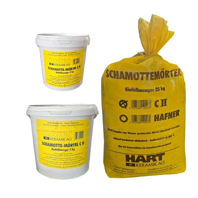 Schamotte-Mörtel Qualität C II - Liefermenge: 25kg Sack