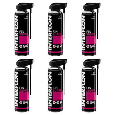 Interflon Fin Super 6x 300ml Multifunktionsöl Kriechöl Trockenschmierstoff Spra