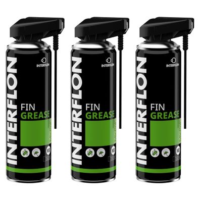 Interflon Fin Grease 3x 300 ml Aerosol Mehrzweckfett Schmiermittel MicPol