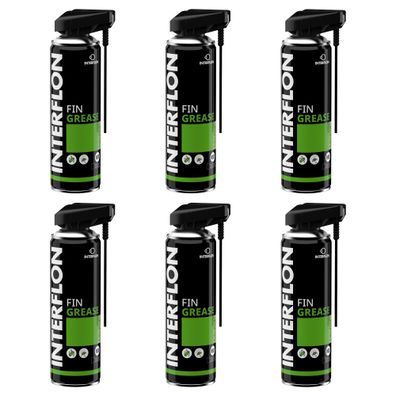 Interflon Fin Grease 6x 300 ml Aerosol Mehrzweckfett Schmiermittel MicPol