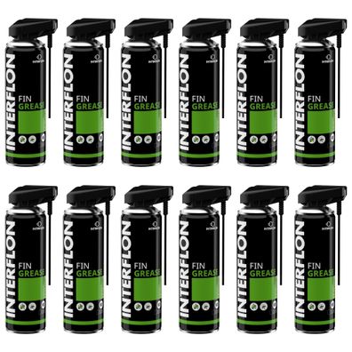 Interflon Fin Grease 12x 300 ml Aerosol Mehrzweckfett Schmiermittel MicPol