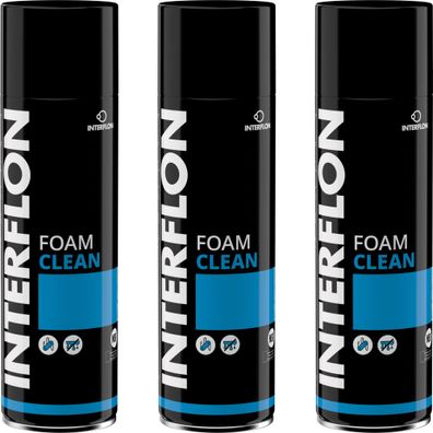 Interflon Foam Clean Set 3x 500 ml Aerosol Schaumreiniger Entfetter Reiniger