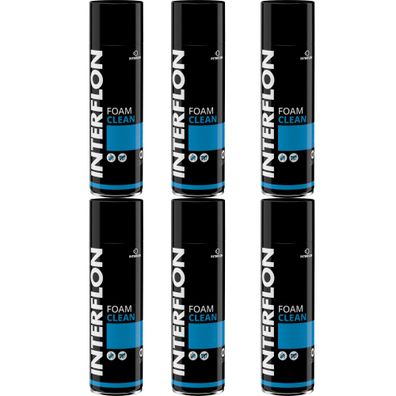 Interflon Foam Clean Set 6x 500 ml Aerosol Schaumreiniger Entfetter Reiniger