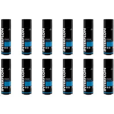 Interflon Foam Clean Set 12x 500 ml Aerosol Schaumreiniger Entfetter Reiniger