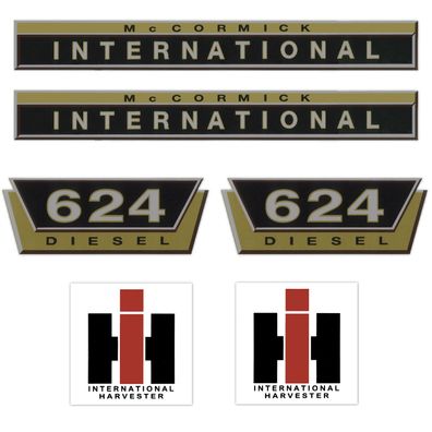 IHC International 624 Diesel Gold Groß - Traktor Schlepper Aufkleber Klebefolie