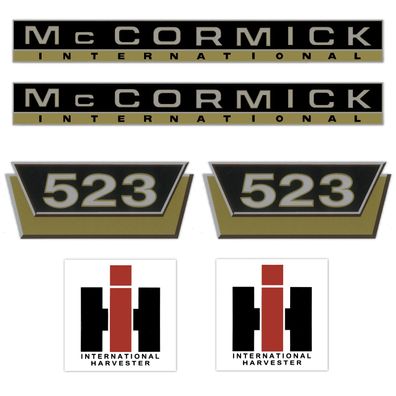 IHC McCormick 523 Gold Klein - Traktor Schlepper Aufkleber Klebefolie