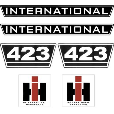 IHC International 423 Schwarz Weiß Groß Schlepper Traktor Aufkleber Klebefolie