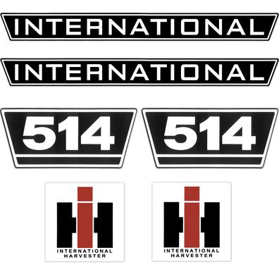 IHC International 514 Schwarz Weiß Groß Schlepper Traktor Aufkleber Klebefolie