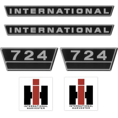 IHC International 724 Schwarz Silber Groß Schlepper Traktor Aufkleber Klebefolie
